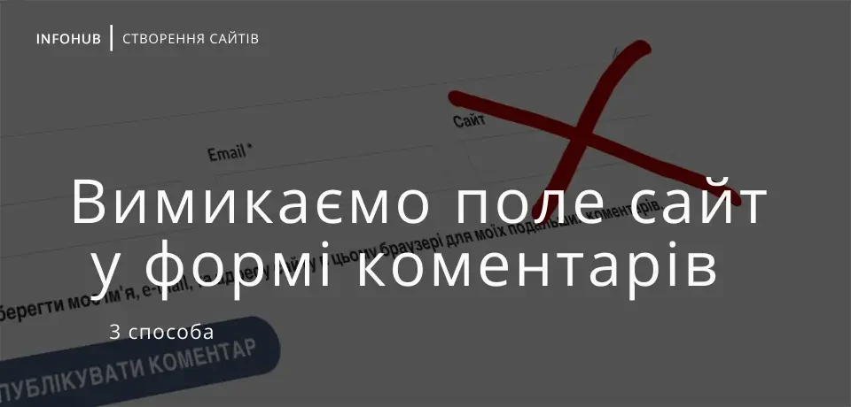 Як вимкнути поле сайт у формі коментарів WordPress — 3 способи